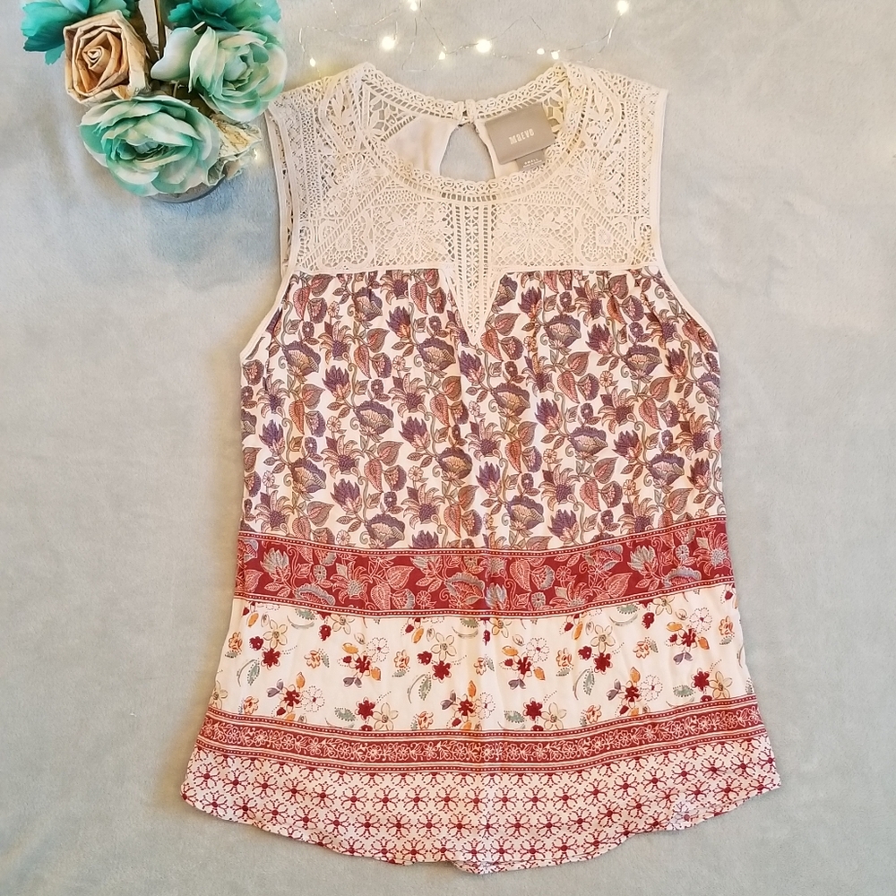 Anthropologie Maeve Laced Eleanor Blouse Tank